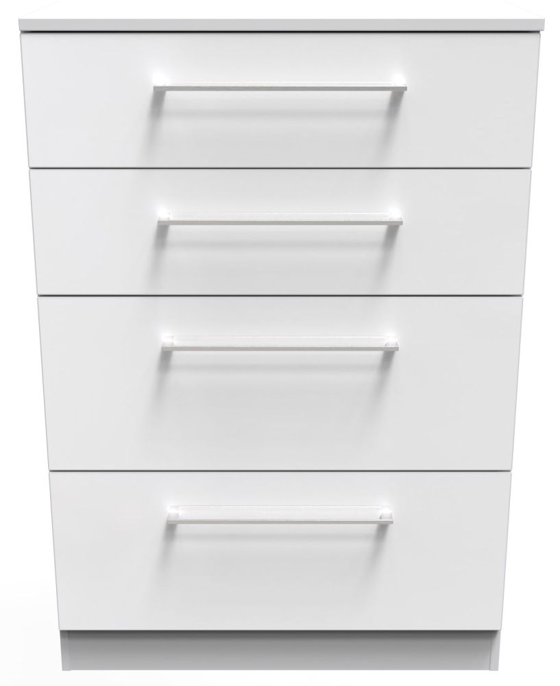 Worcester White Gloss 4 Drawer Deep Chest
