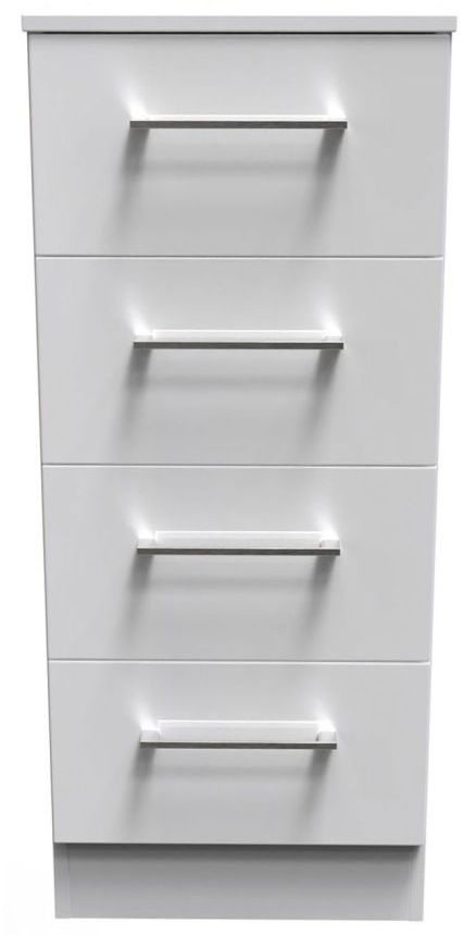 Worcester White Gloss 4 Drawer Tall Chest