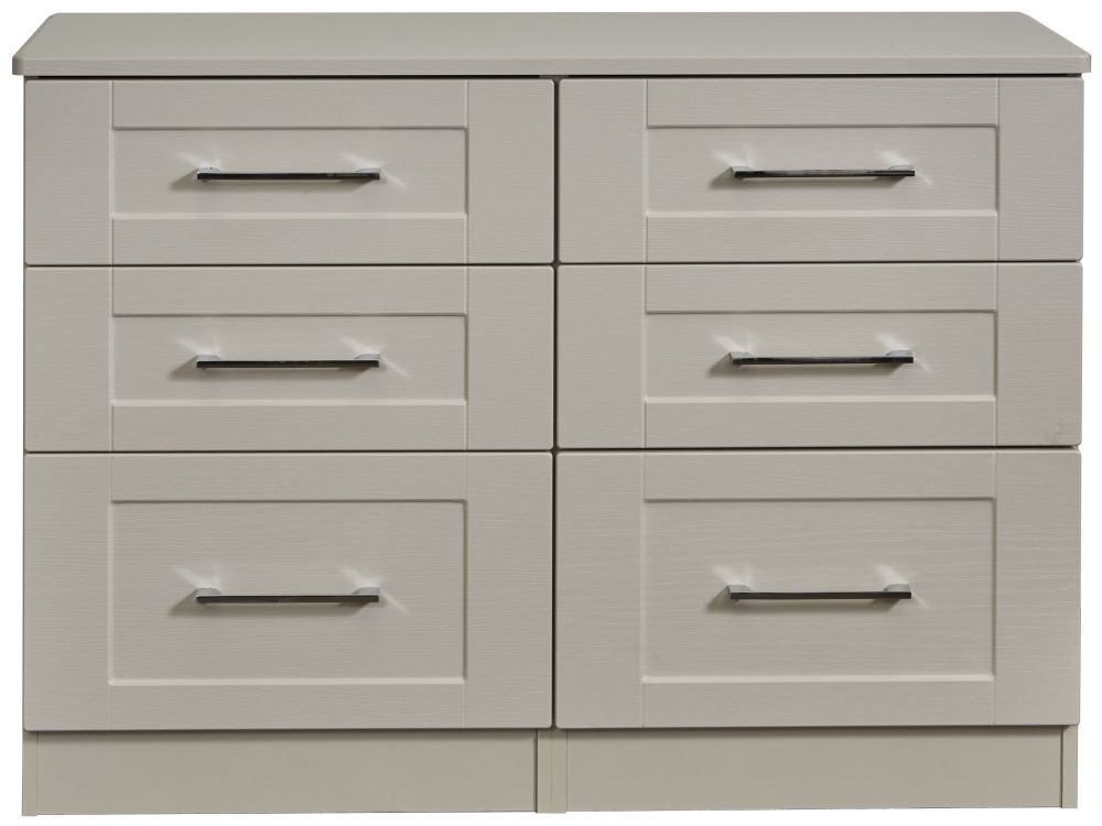 York Kaschmir Ash 6 Drawer Midi Chest