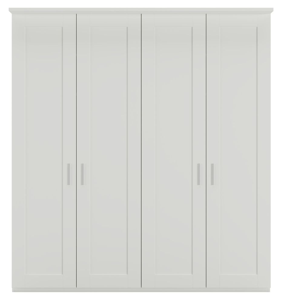 Wiemann Cambridge White 4 Door Wardrobe W 200cm