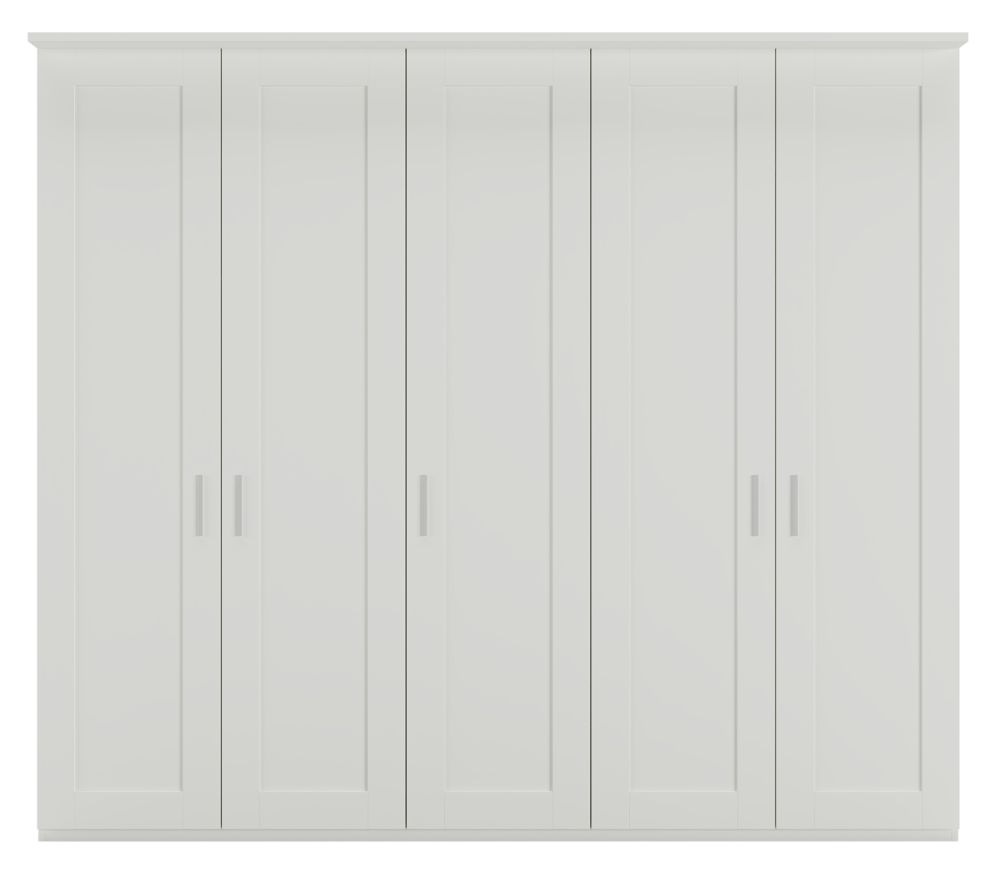 Wiemann Cambridge White 5 Door Wardrobe W 250cm