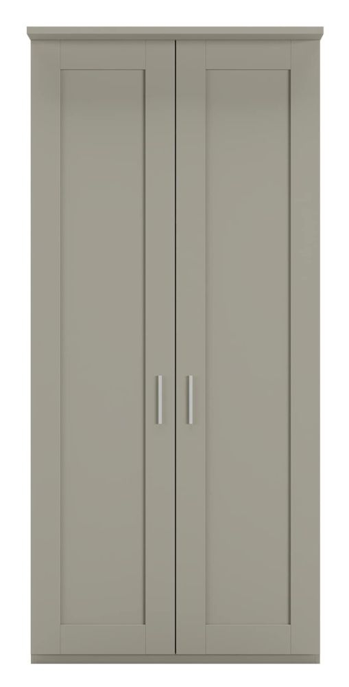 Wiemann Cambridge Pebble Grey 2 Door Wardrobe W 100cm