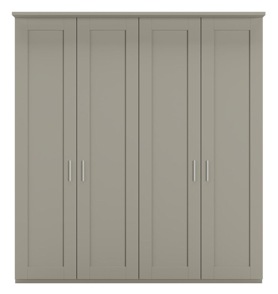 Wiemann Cambridge Pebble Grey 4 Door Wardrobe W 200cm