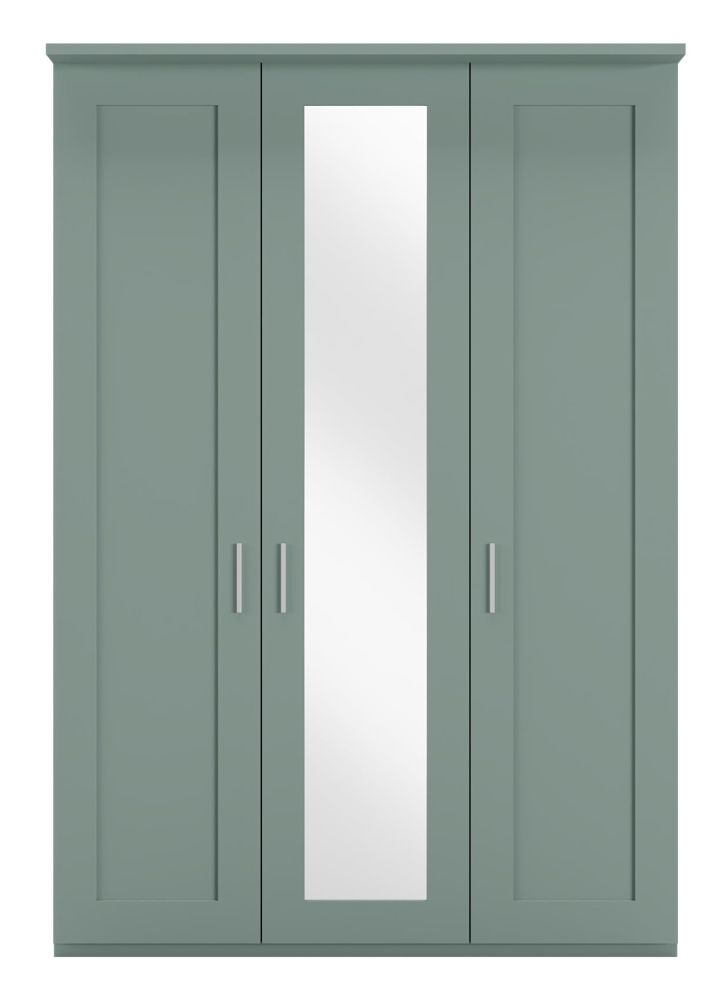 Wiemann Cambridge Sage Green 3 Door Wardrobe With 1 Mirror Front W 150cm