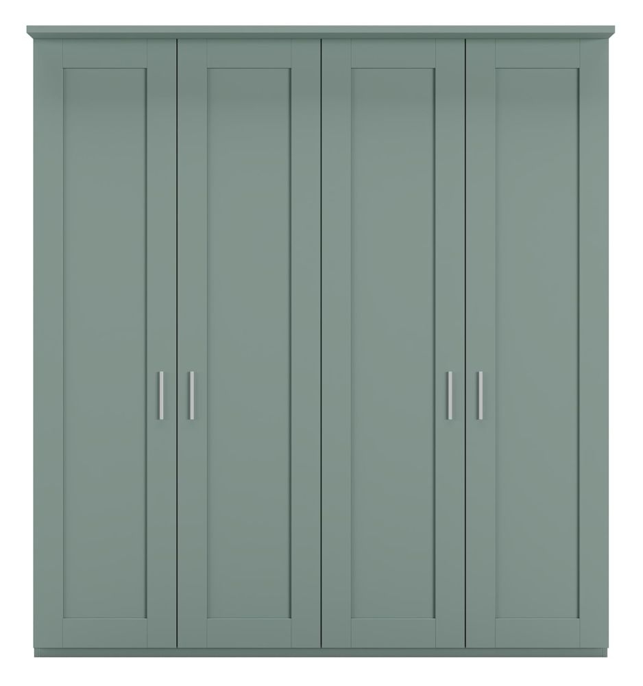 Wiemann Cambridge Sage Green 4 Door Wardrobe W 200cm