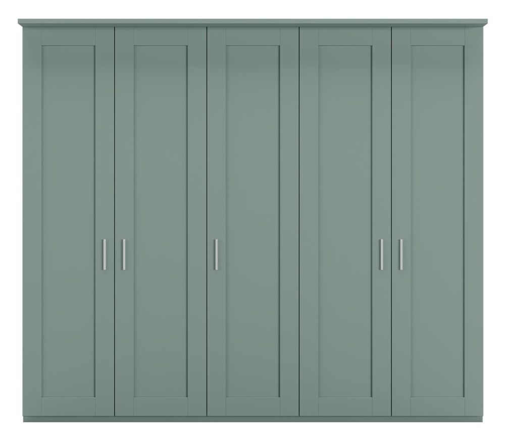 Wiemann Cambridge Sage Green 5 Door Wardrobe W 250cm