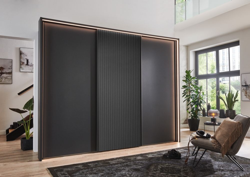 Wiemann Denver Sliding Wardrobe In Carcase Color Decking