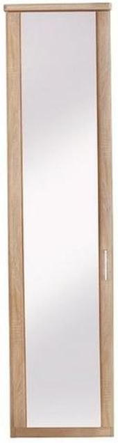 Wiemann Luxor 34 1 Left Hand Facing Mirror Door Hinged Wardrobe In Rustic Oak W 50cm