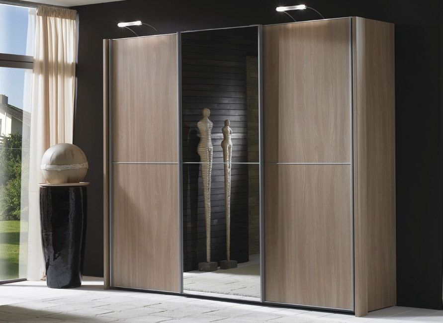 Wiemann Miami 3 Door Wardrobe In Dark Rustic Oak W 280cm