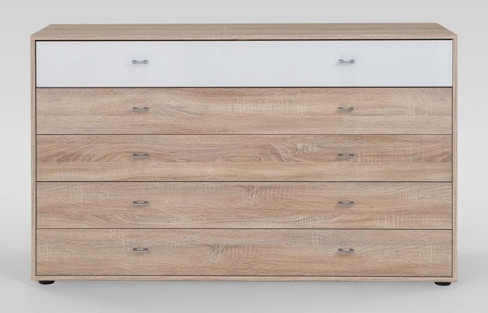 Wiemann Tokio 5 Drawer Chest With Alpine White Top Drawer