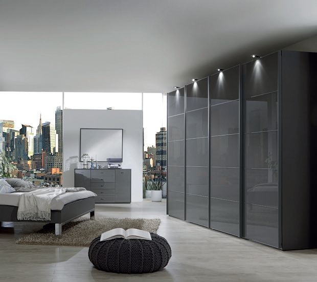 Wiemann Vip Westside 2 Sliding Wardrobe With Havana Glass Front