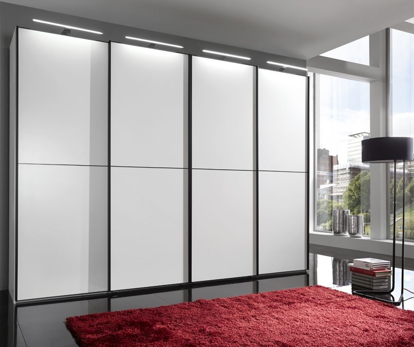 Wiemann Vip Westside 4 Door Sliding Wardrobe In White W 330cm