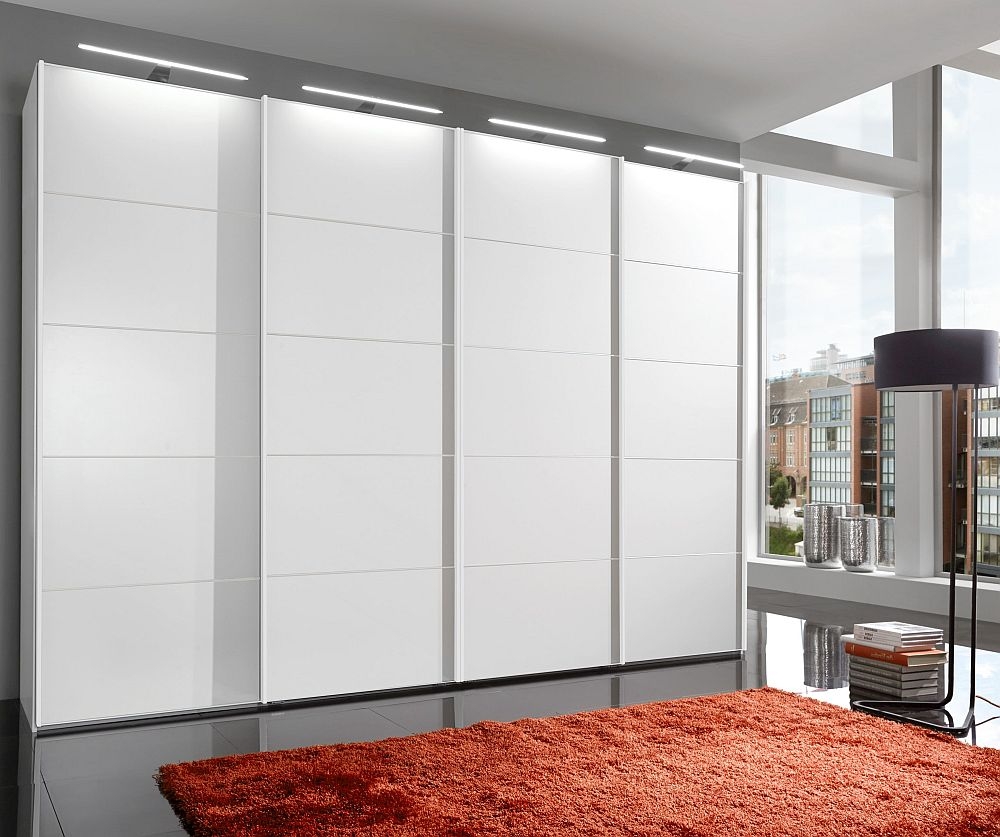 Wiemann Vip Westside 4 Door Sliding Wardrobe In White W 400cm