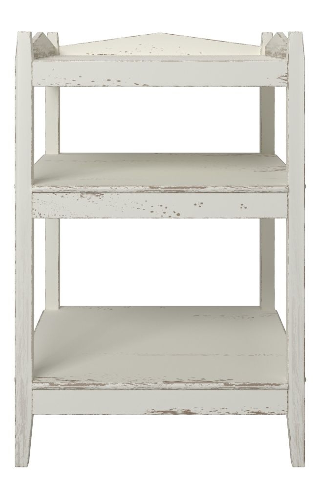 Willis And Gambier Atelier Distressed White Open Bedside Cabinet