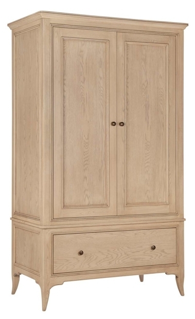 Willis And Gambier Toulon Oak 2 Door 1 Drawer Double Wardrobe