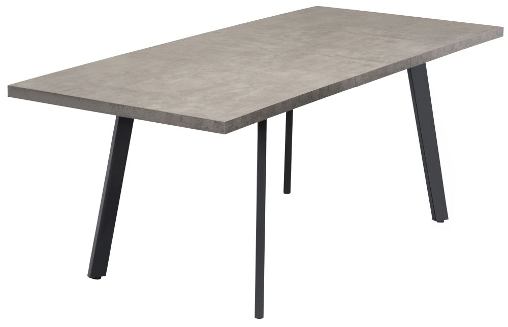 Amalfi Concrete Effect Top 160cm200cm Extending Dining Table