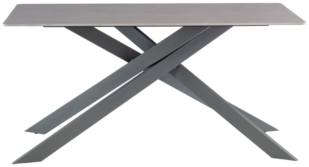 Camilla Sintered Stone Top Matt Grey 160cm Dining Table