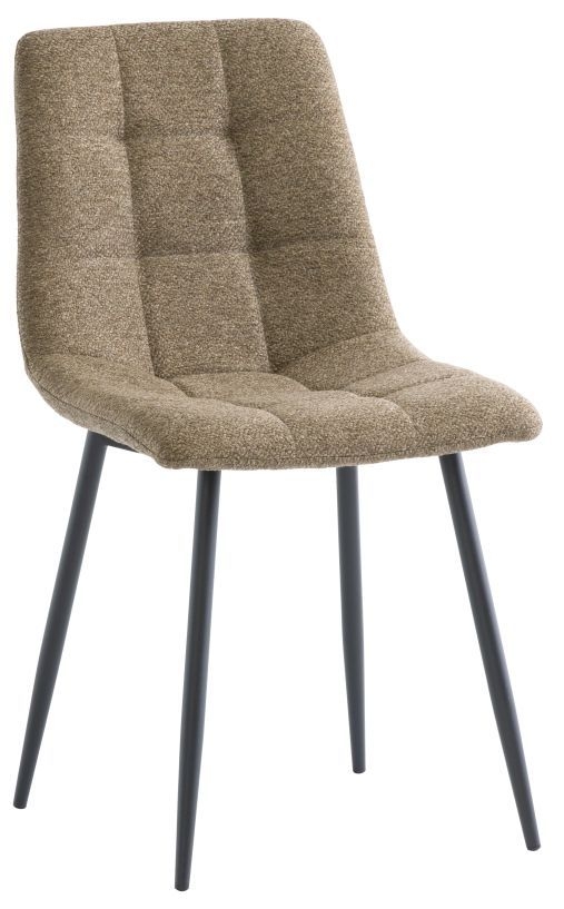 Esme Olive Fabric Dining Chair With Black Powder Coated Legs Sold In Pairs