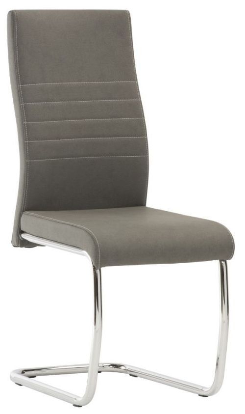 Casa Grey Faux Leather Dining Chair Sold In Pairs