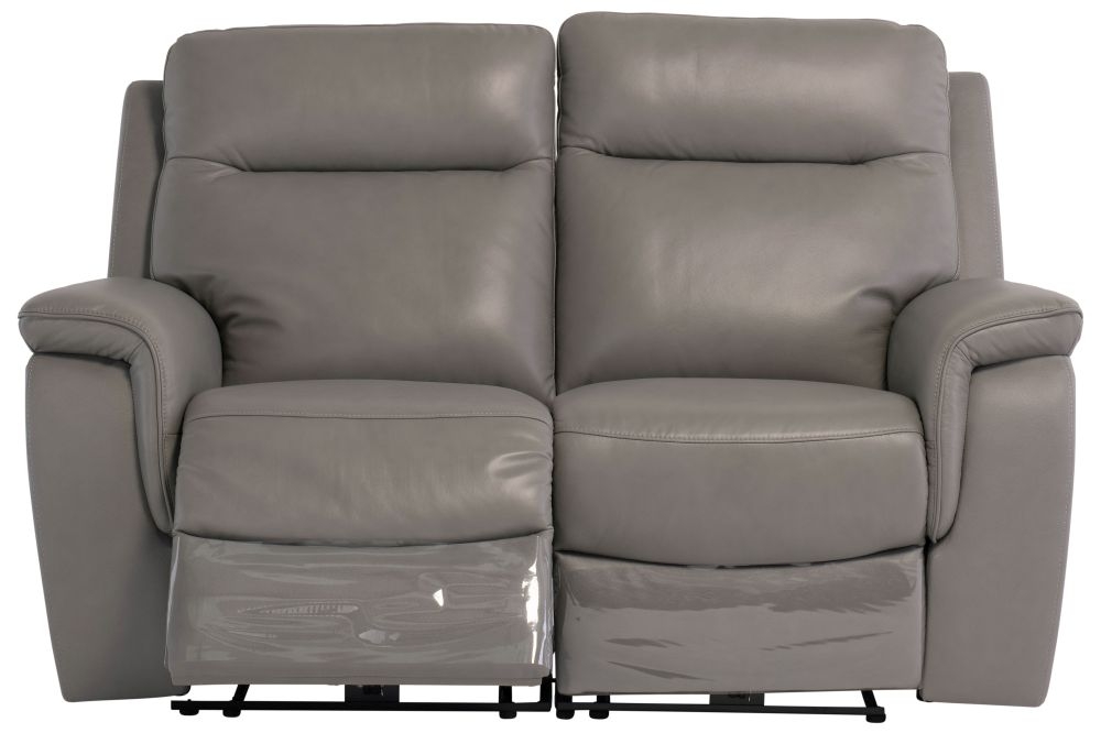 Havana Grey Leather 2 Seater Electric Recliner Sofa