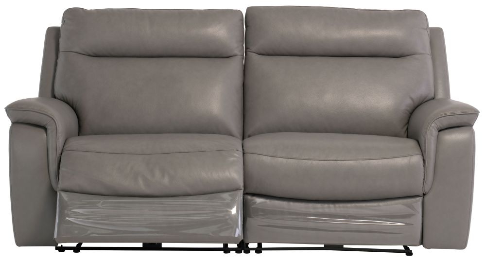 Havana Grey Leather 3 Seater Electric Recliner Sofa