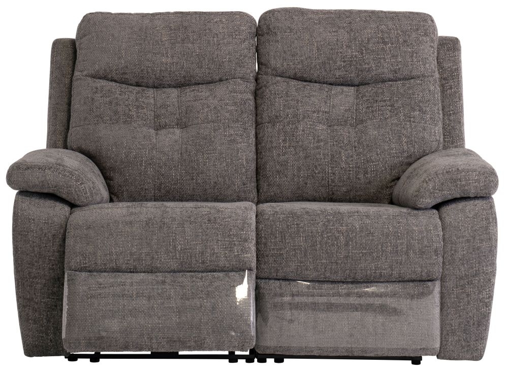 Sophia Graphite Fabric 2 Seater Electric Recliner Sofa
