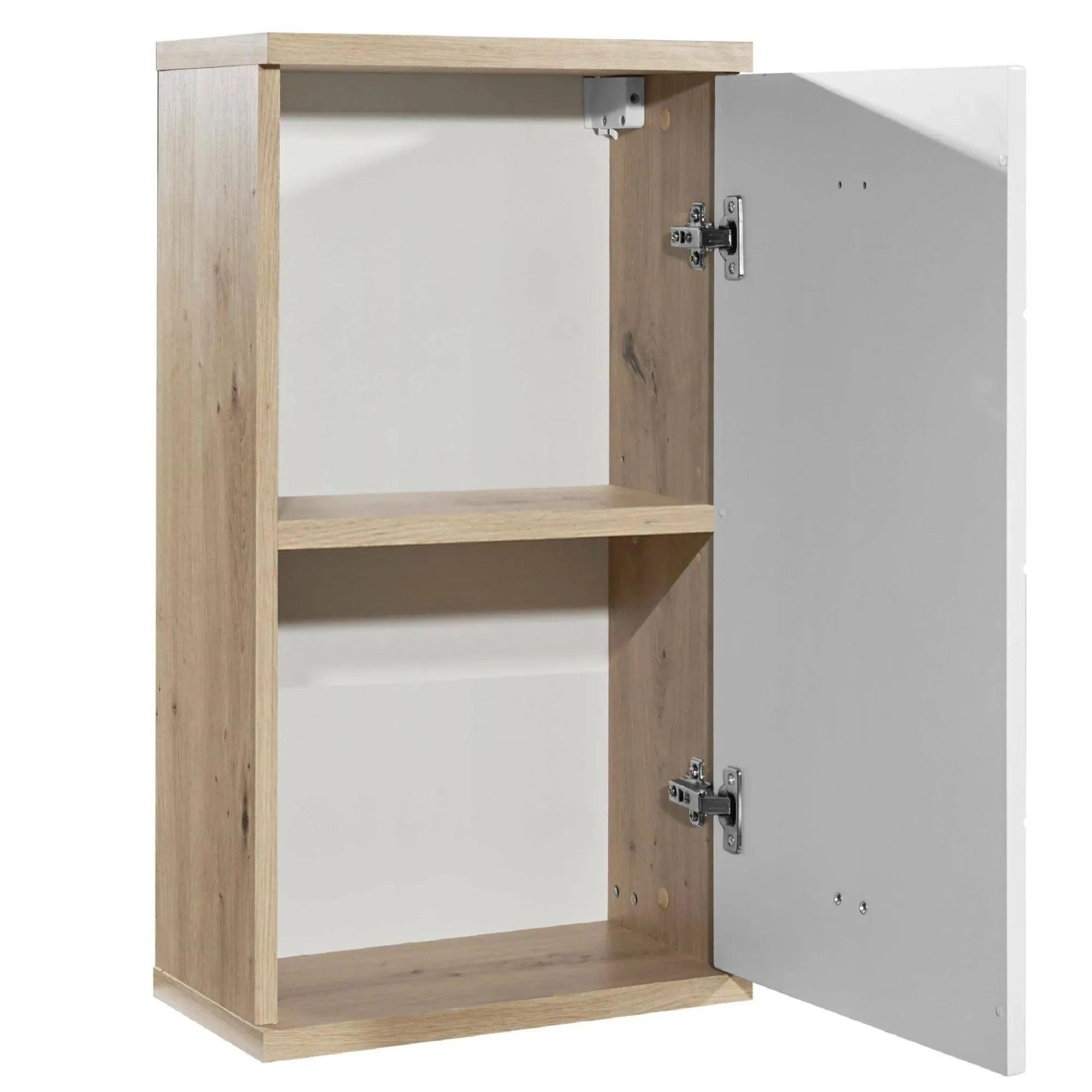 Pool White Gloss Wall Cabinet - 1 Door