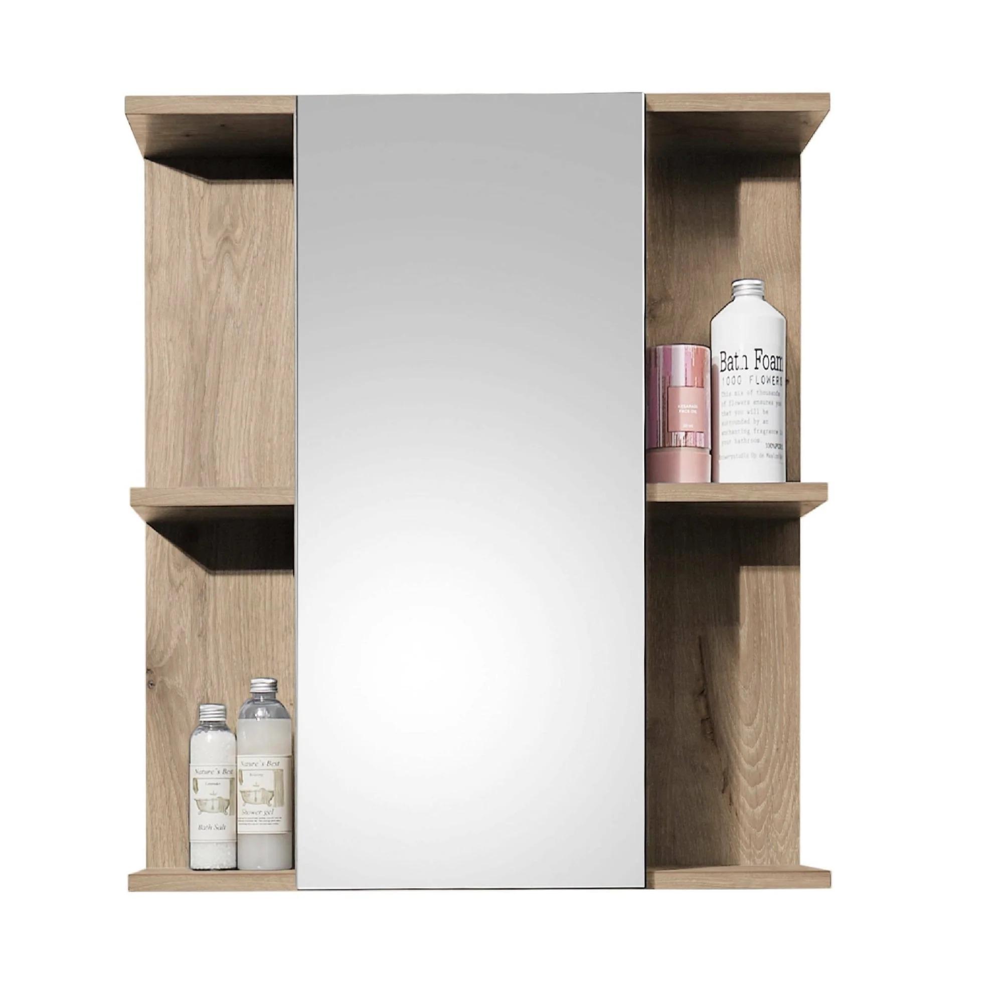 Vista Mirror Cabinet - 1 Door - Oak