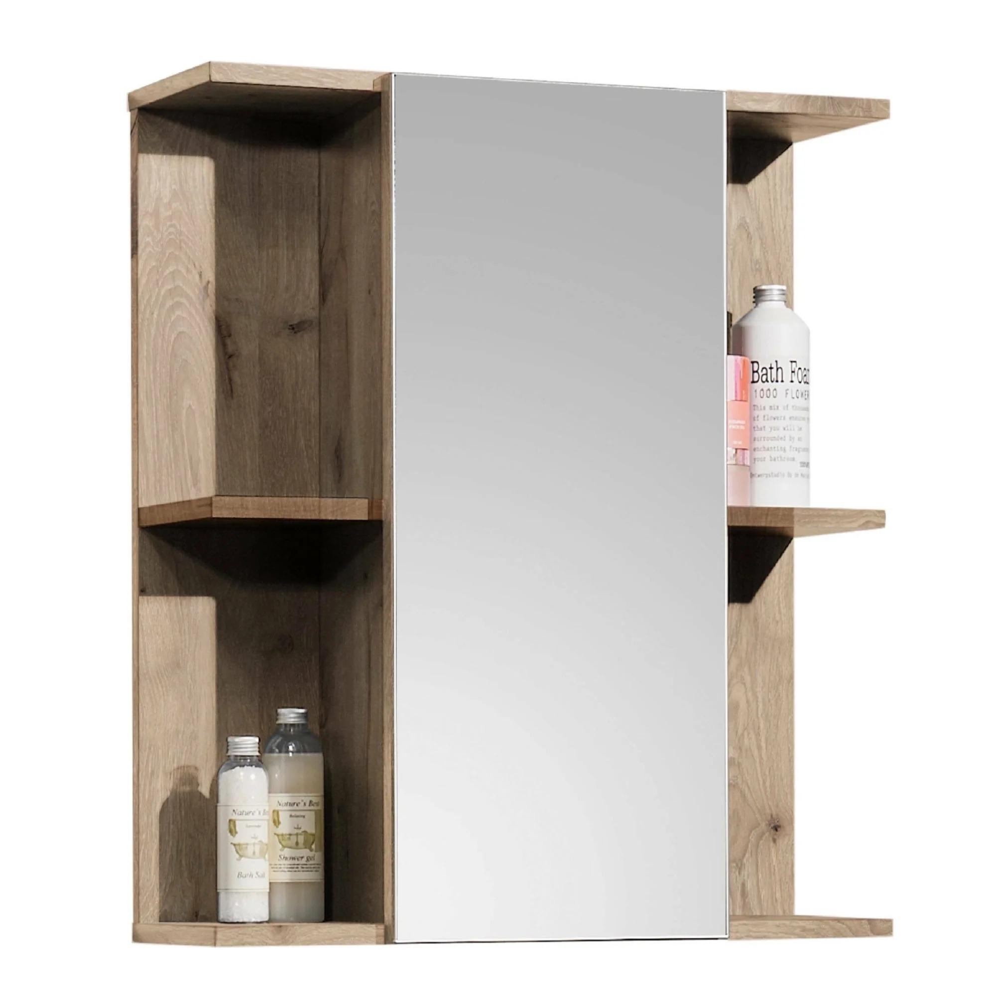 Vista Mirror Cabinet - 1 Door - Oak