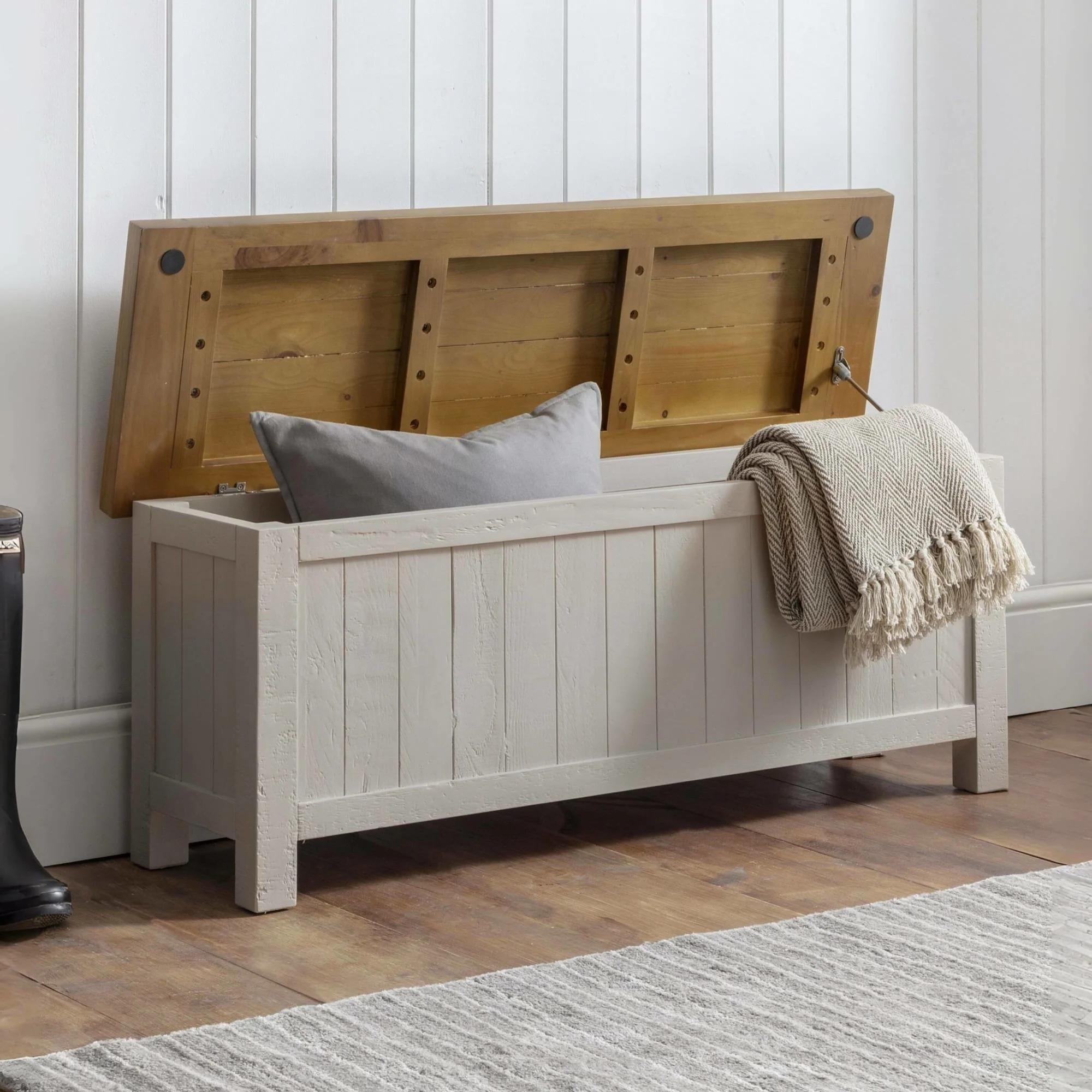 Aspen Grey Storage Bench