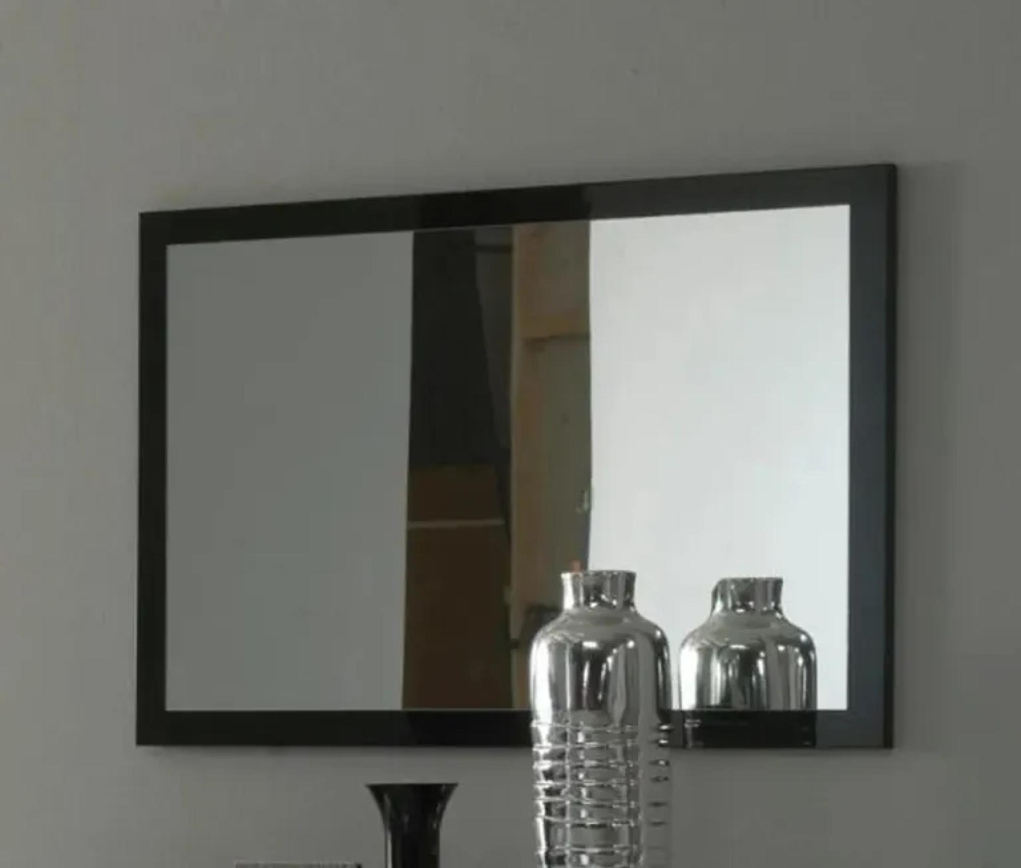 Ambra Wall Mirror - Black Italian