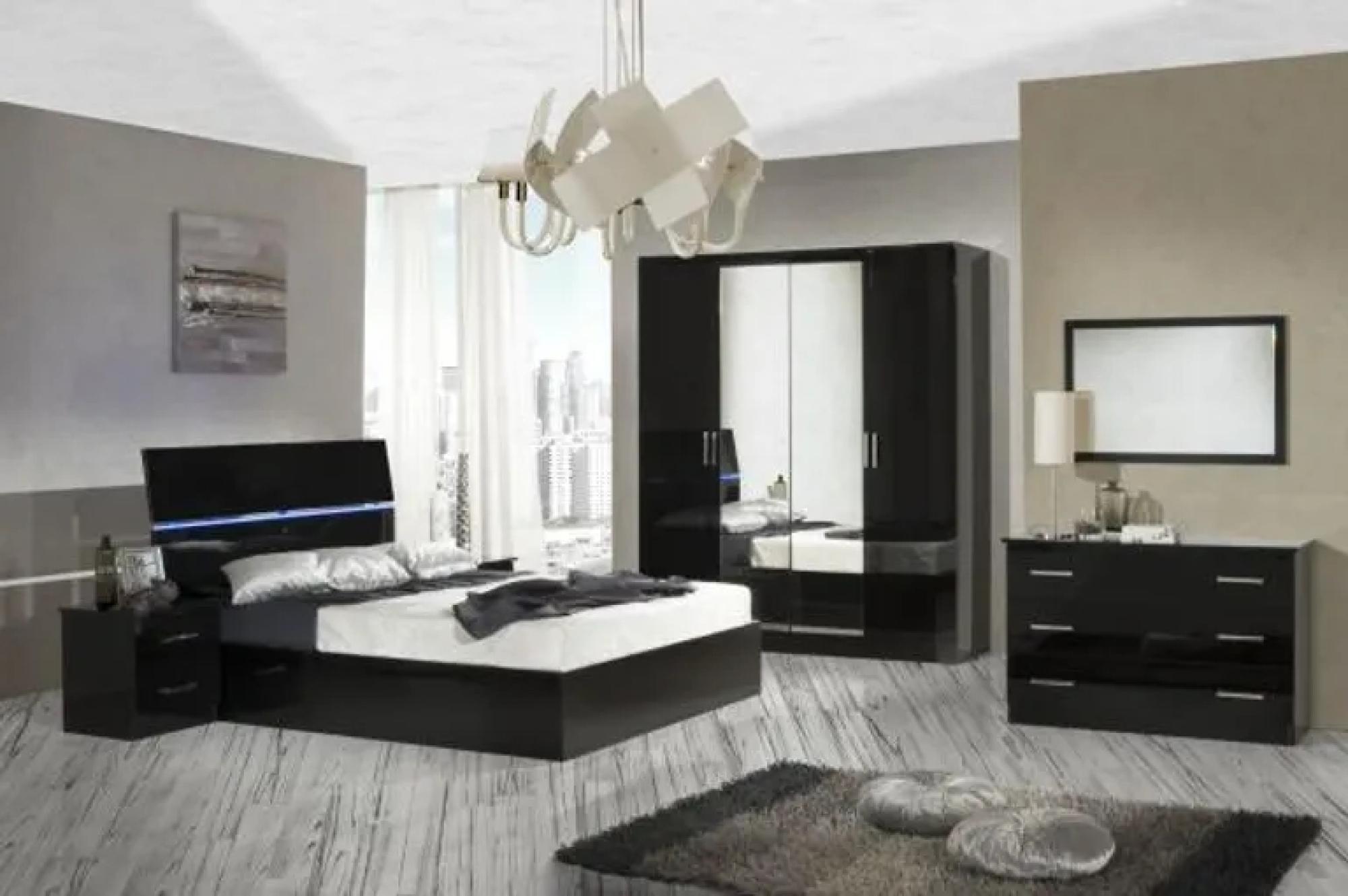 Simona Wall Mirror - Black Italian