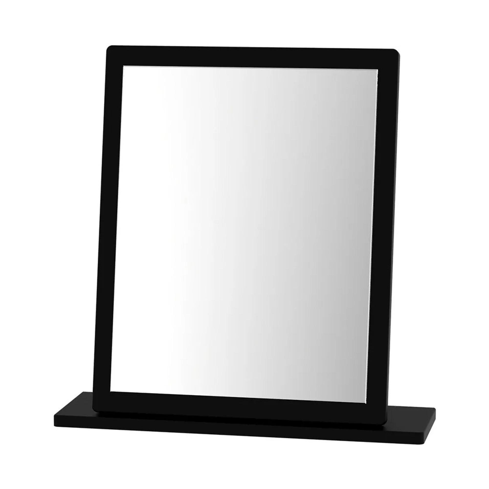 Knightsbridge Small Dressing Mirror - Black Gloss