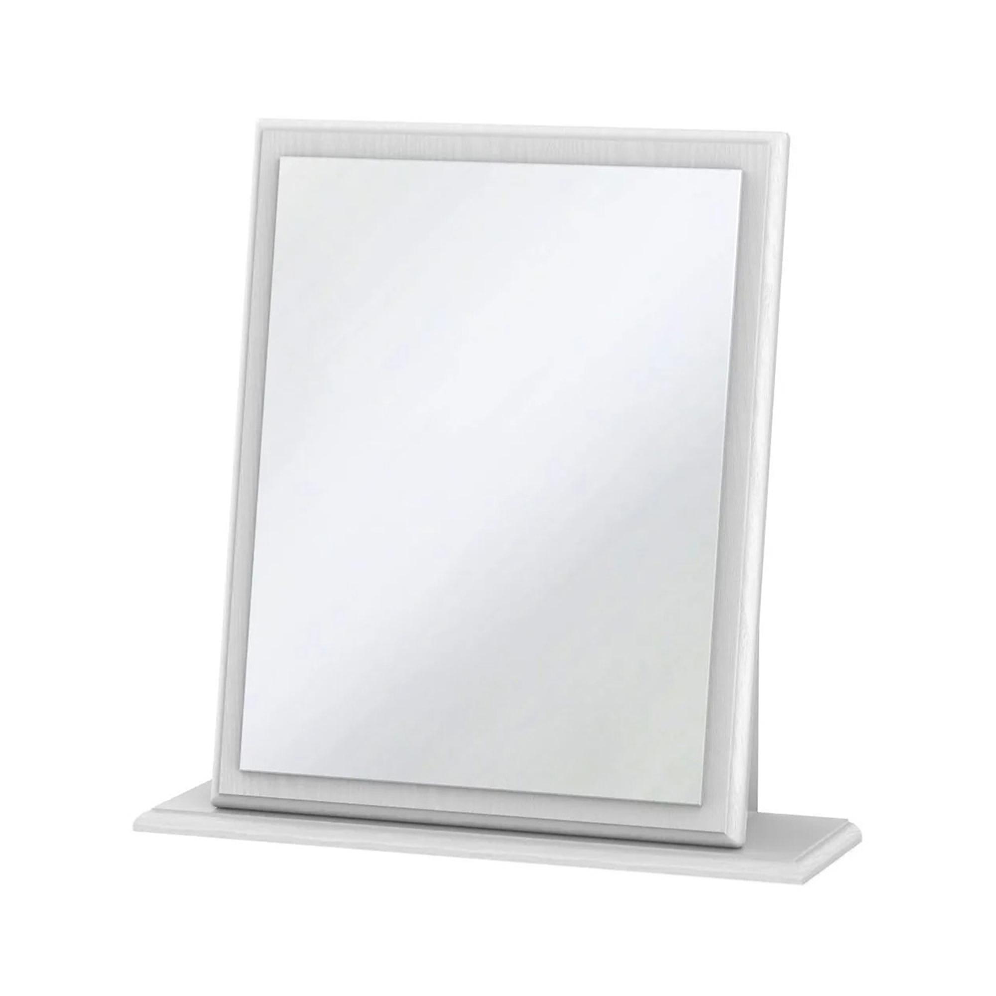Crystal Small Dressing Mirror - White