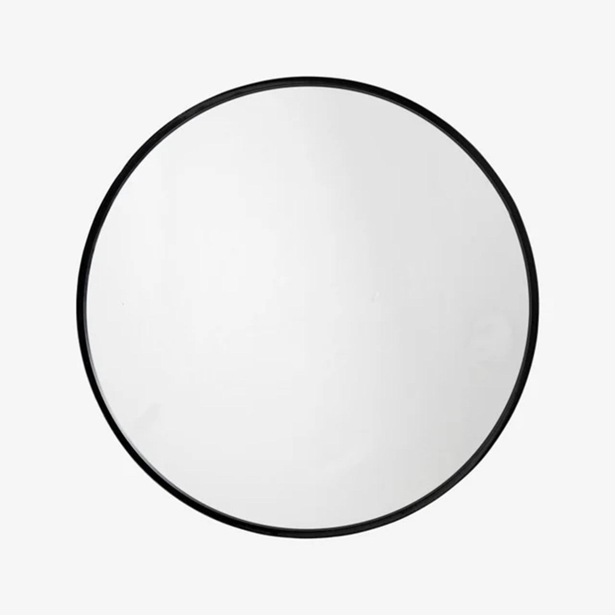 Asio Round Wall Mirror - Black - Metal - 160cm x 160cm