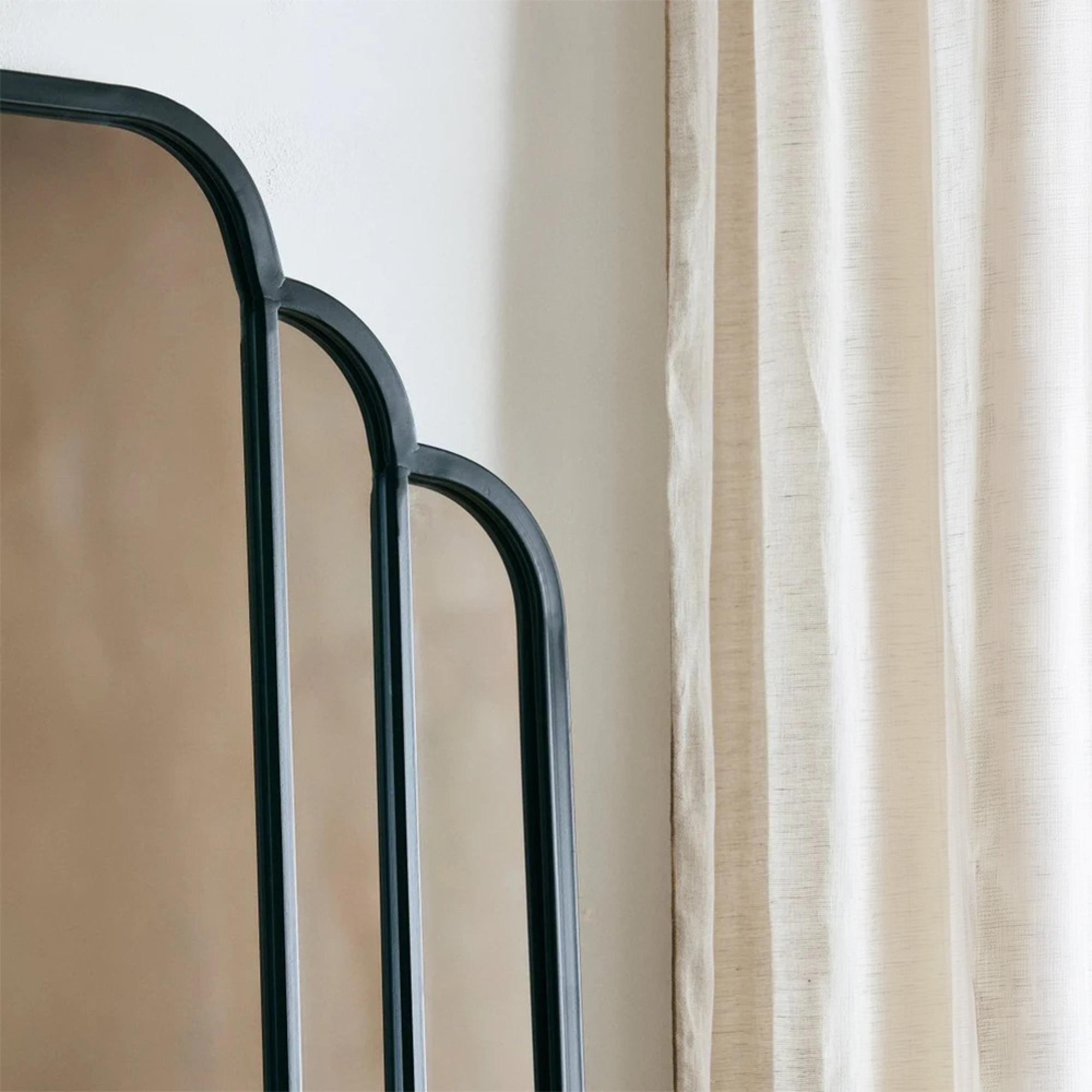 Skylark Wall Mirror - Black - Metal - 100cm x 200cm