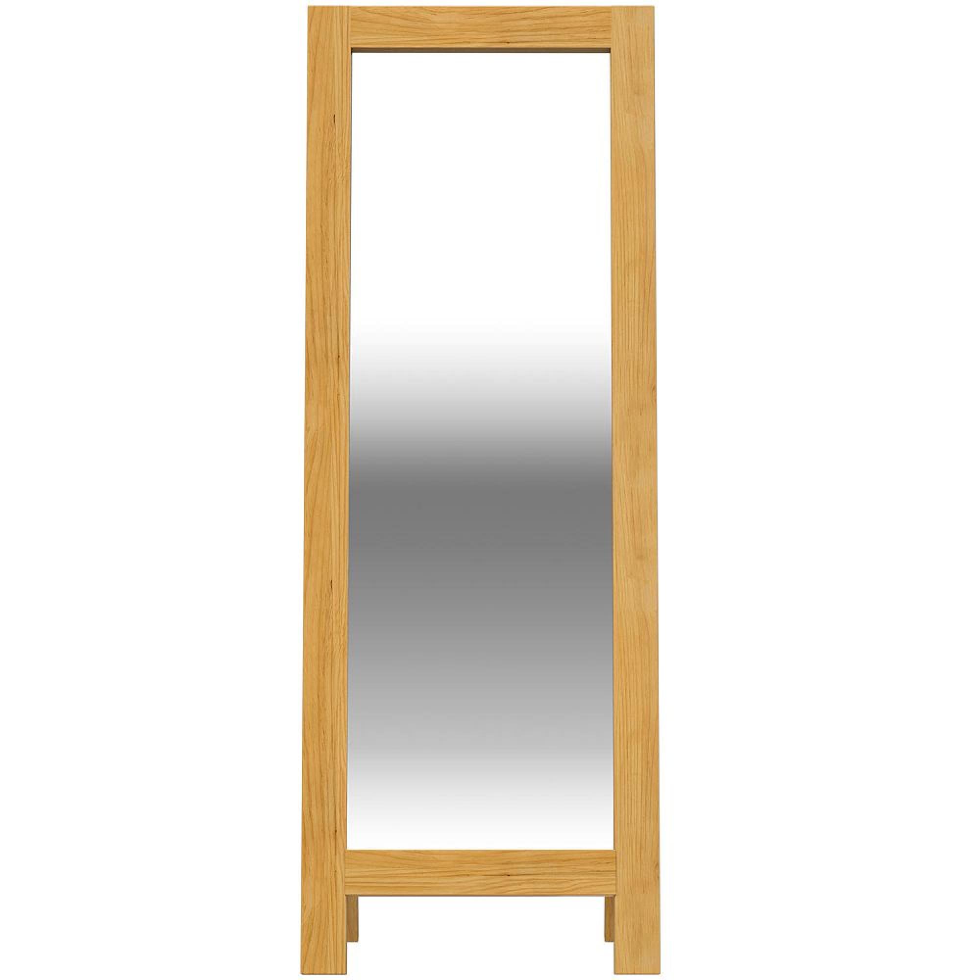 Churchill Waxed Pine Cheval Bedroom Mirror - 53cm x 147cm