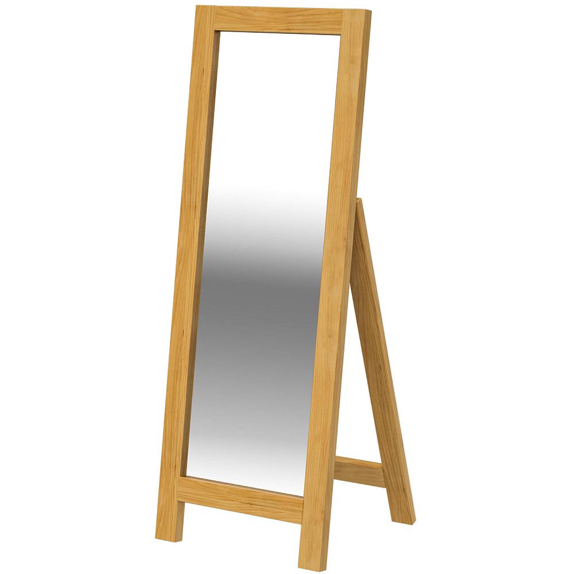 Churchill Waxed Pine Cheval Bedroom Mirror - 53cm x 147cm