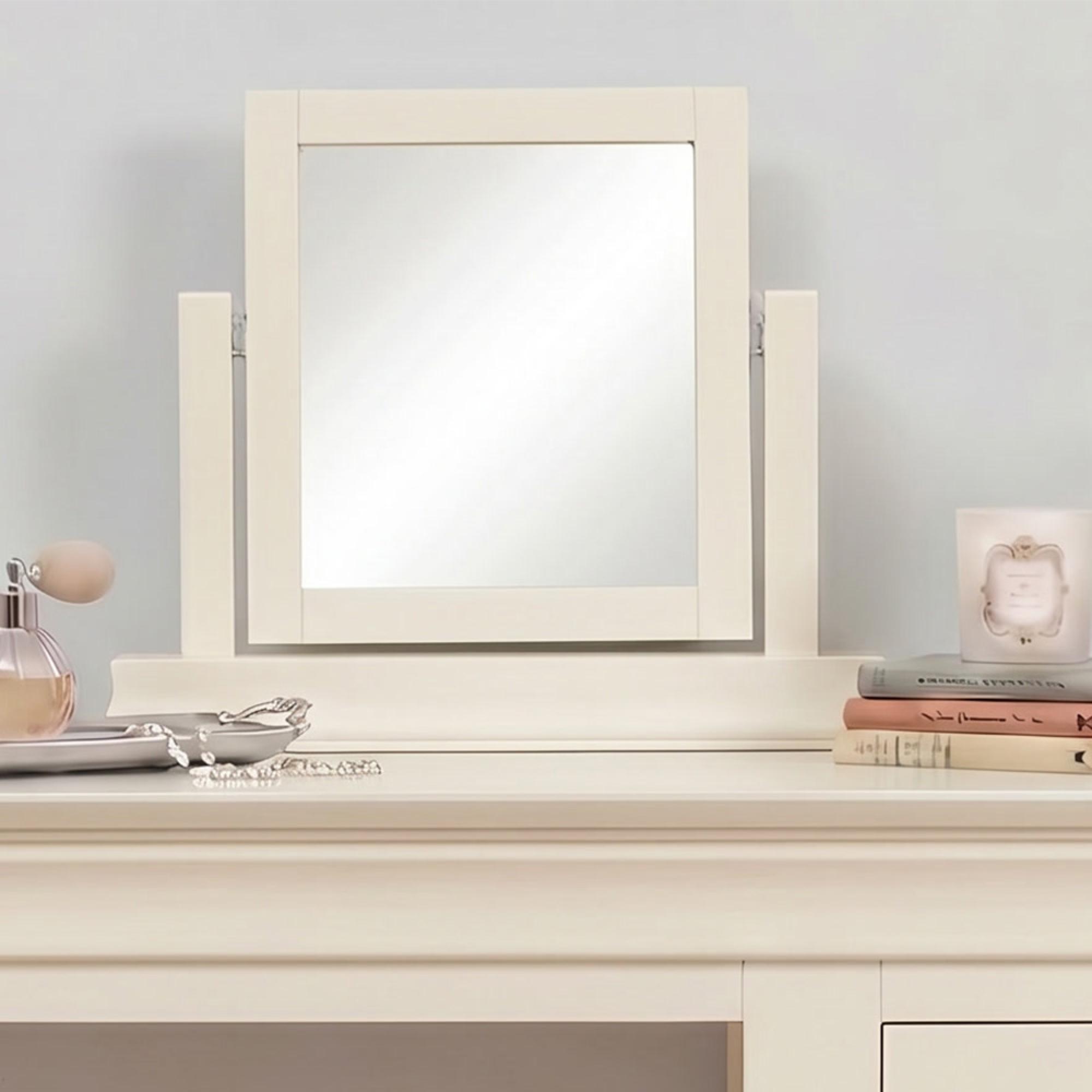 Paisley Dressing Mirror - Cream Painted