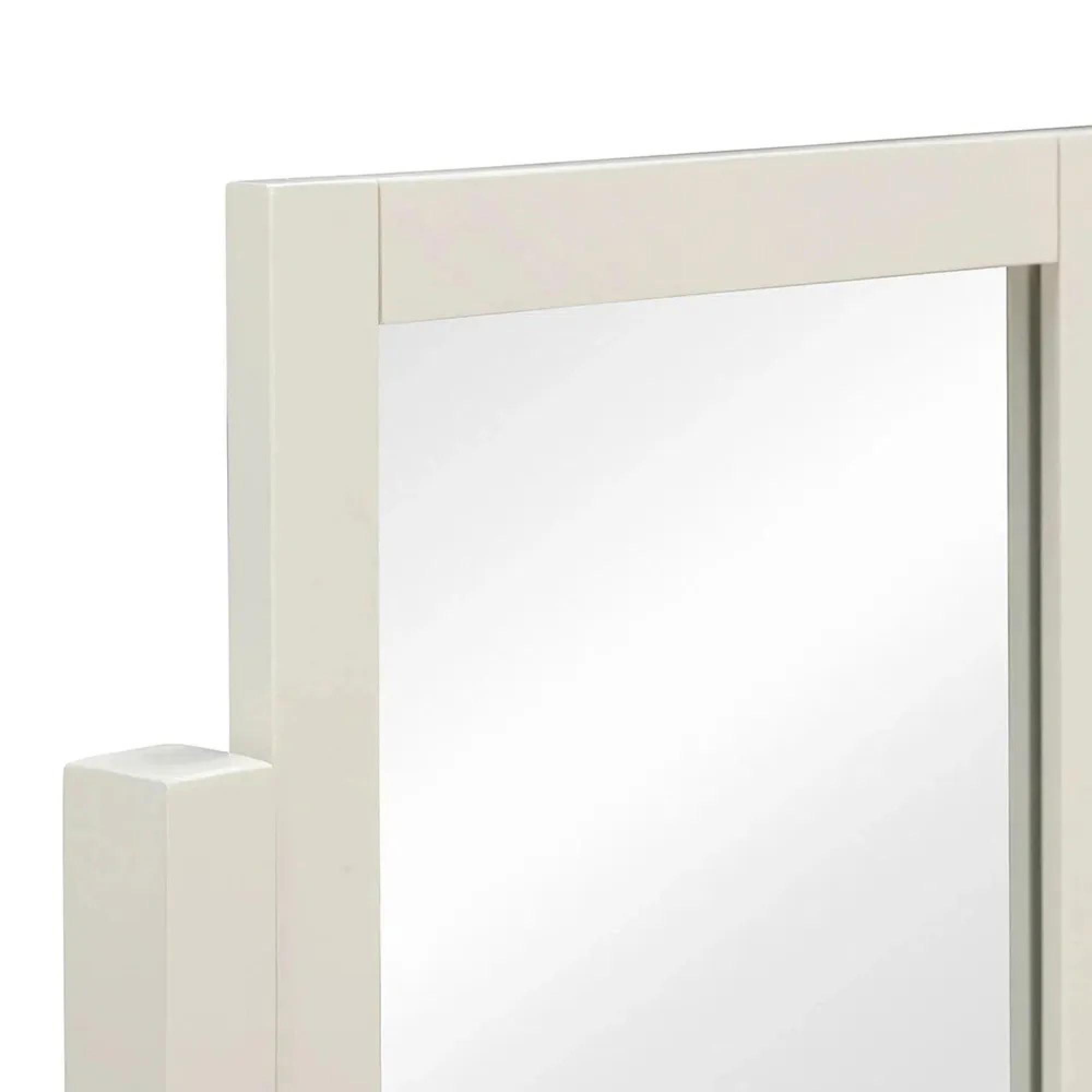 Paisley Dressing Mirror - Cream Painted