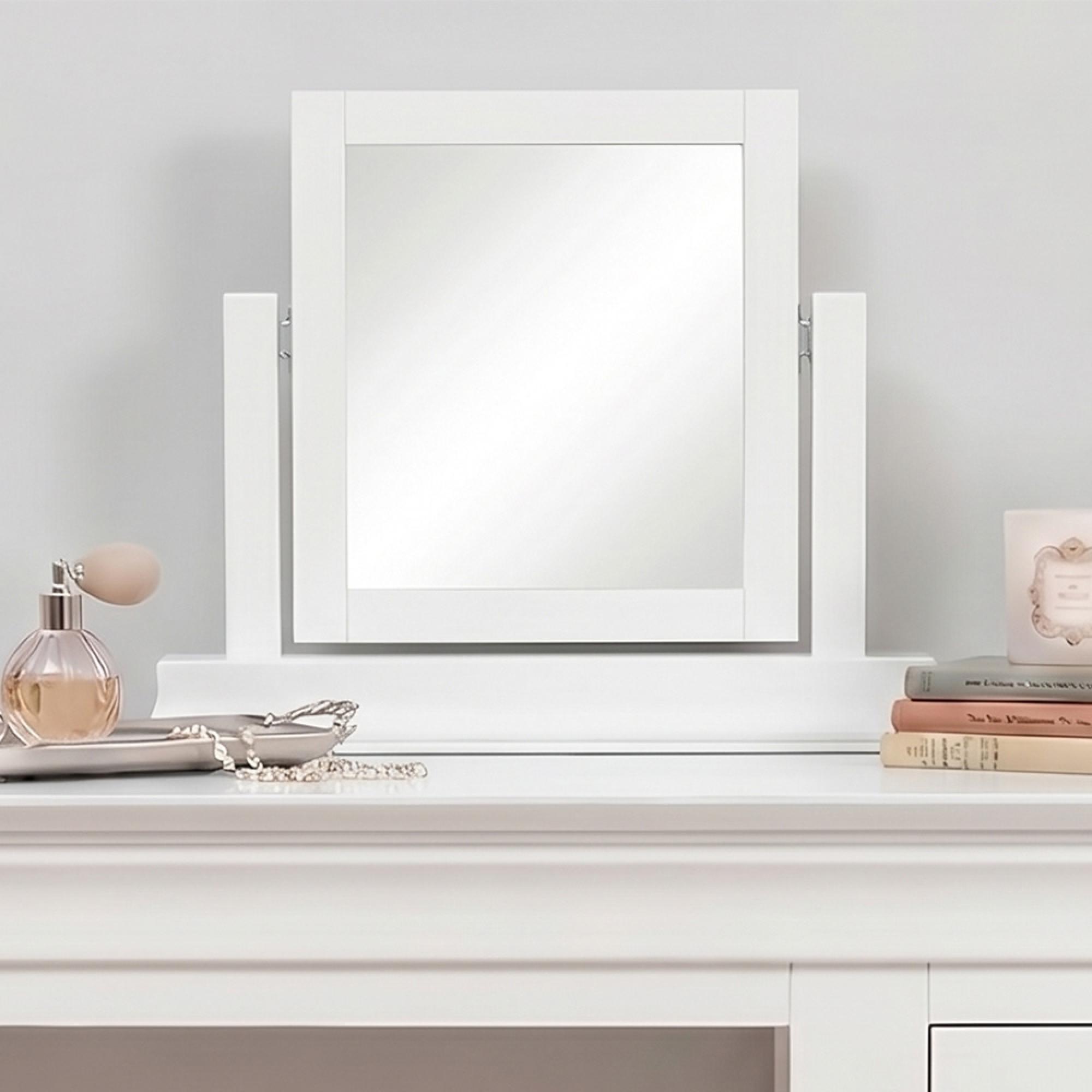 Paisley Dressing Mirror - White Painted