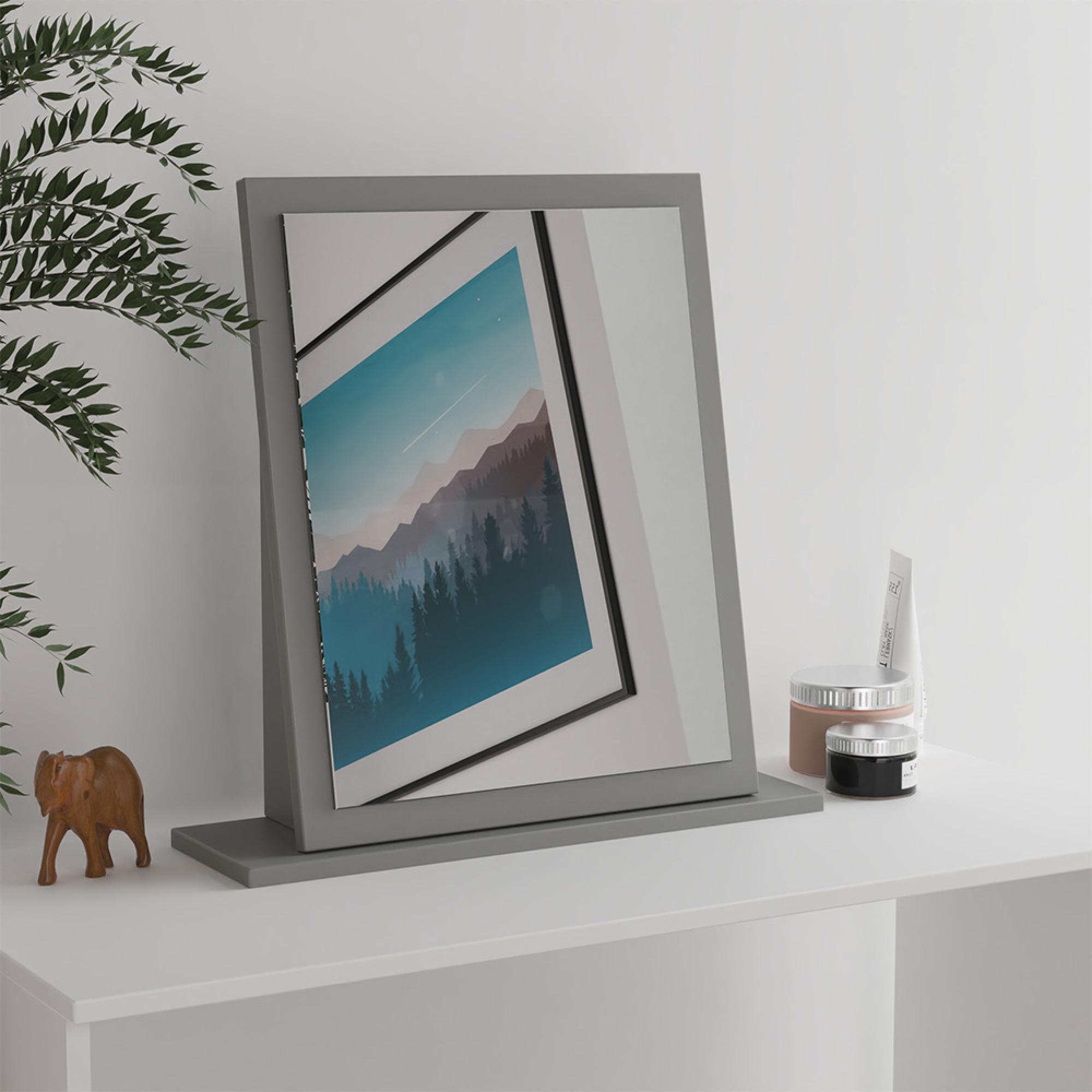 Milan Dressing Mirror - Grey