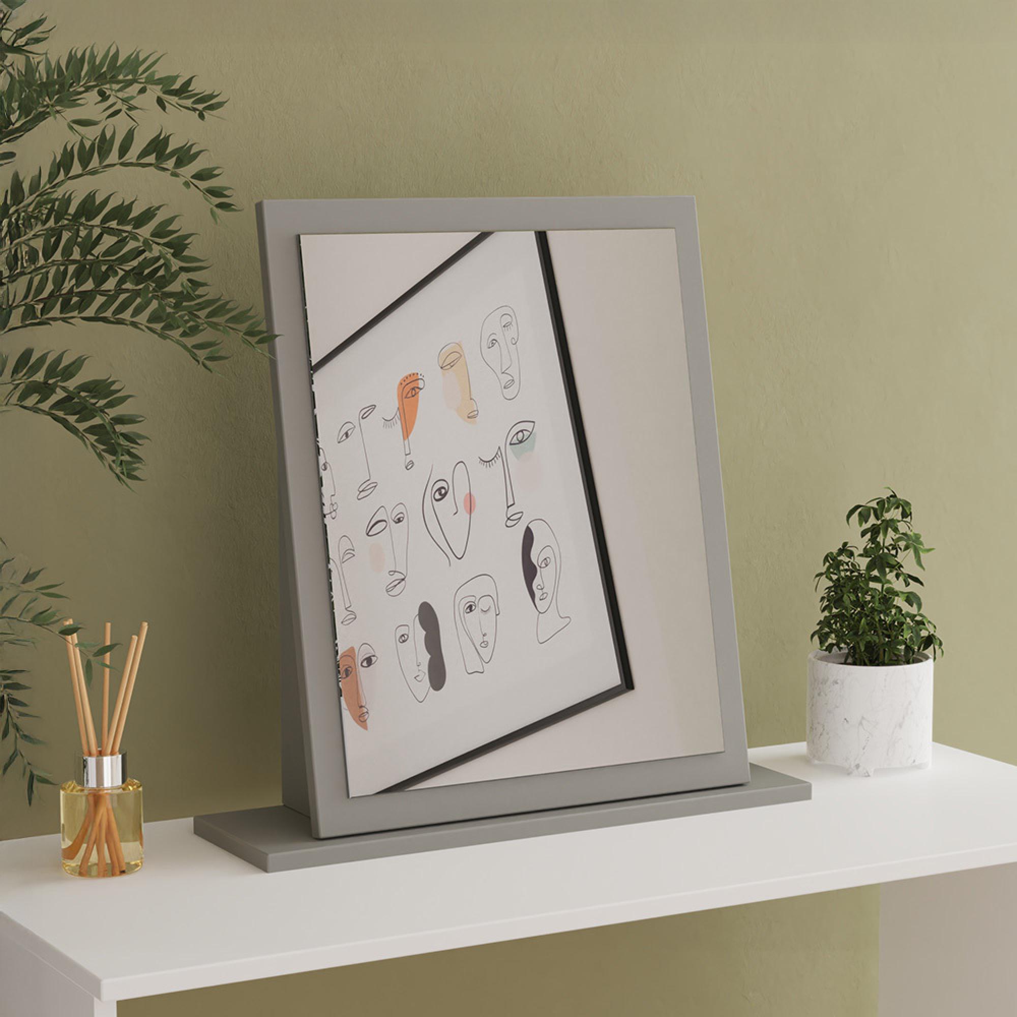 Yarmouth Dressing Mirror - Dusk Grey