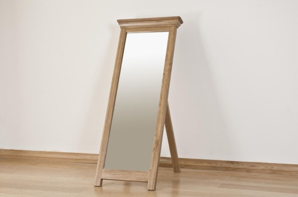 Lyon Oak Rectangular Cheval Mirror - 59cm x 147cm