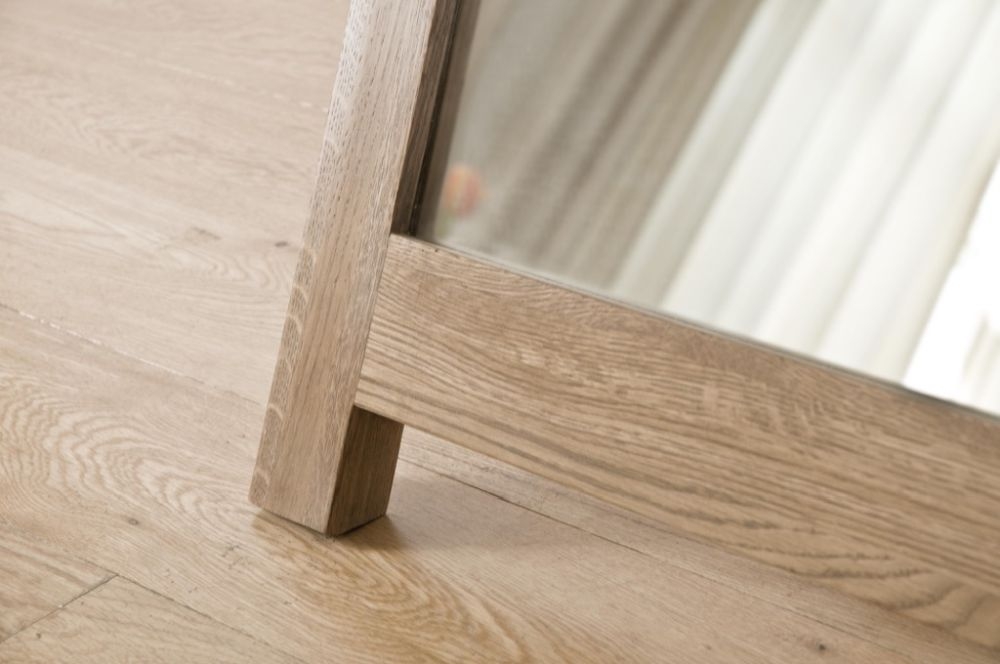 Lyon Oak Rectangular Cheval Mirror - 59cm x 147cm