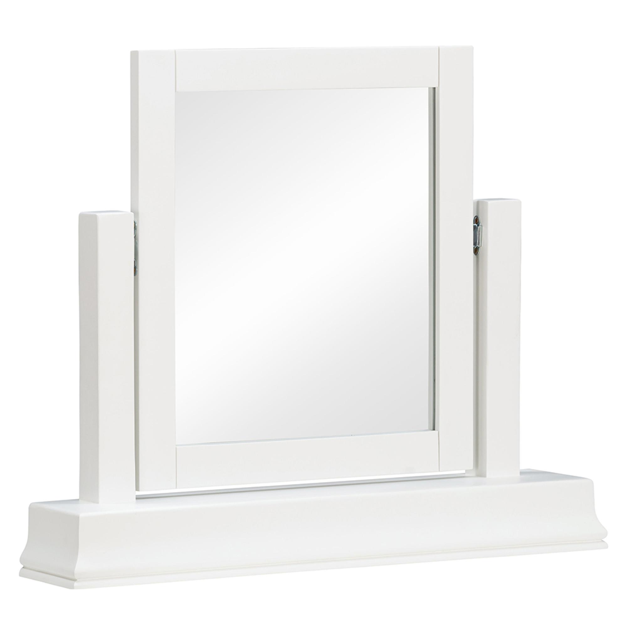 Paisley White Painted Vanity Mirror