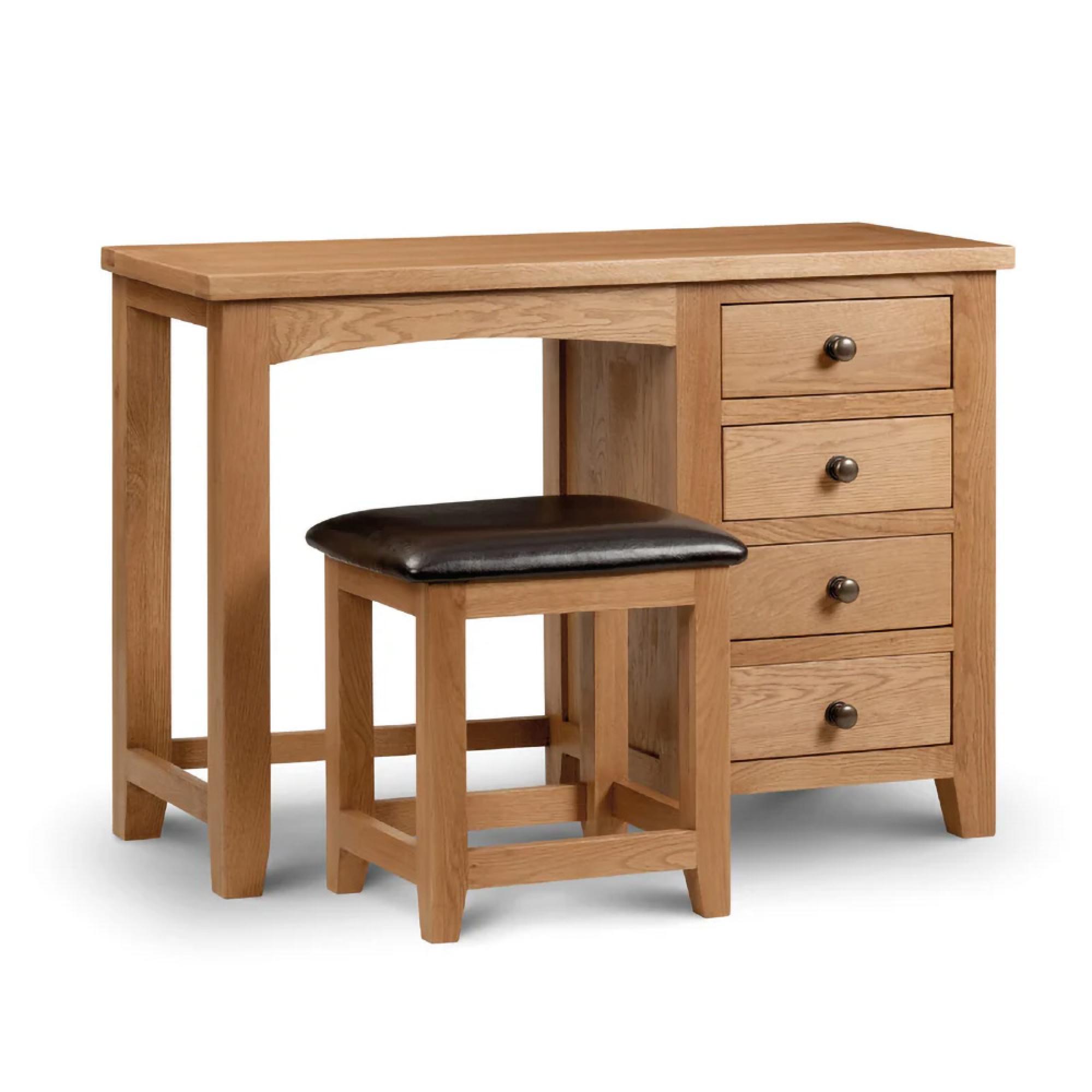 Marlborough Dressing Stool - Padded - Oak
