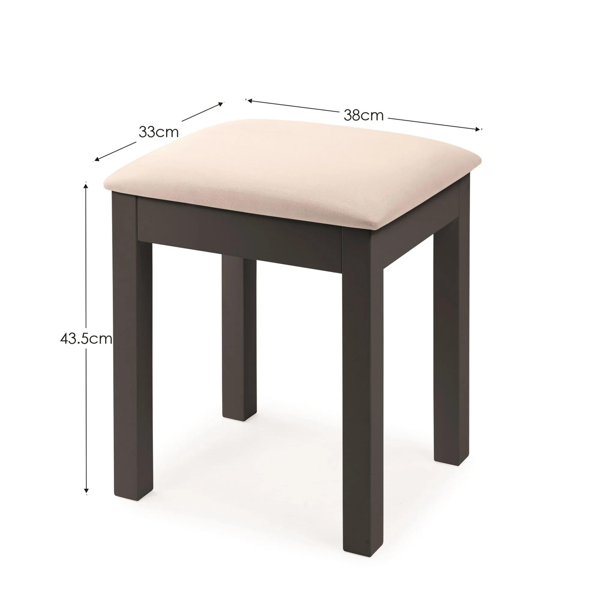 Maine Dressing Stool - Padded - Black