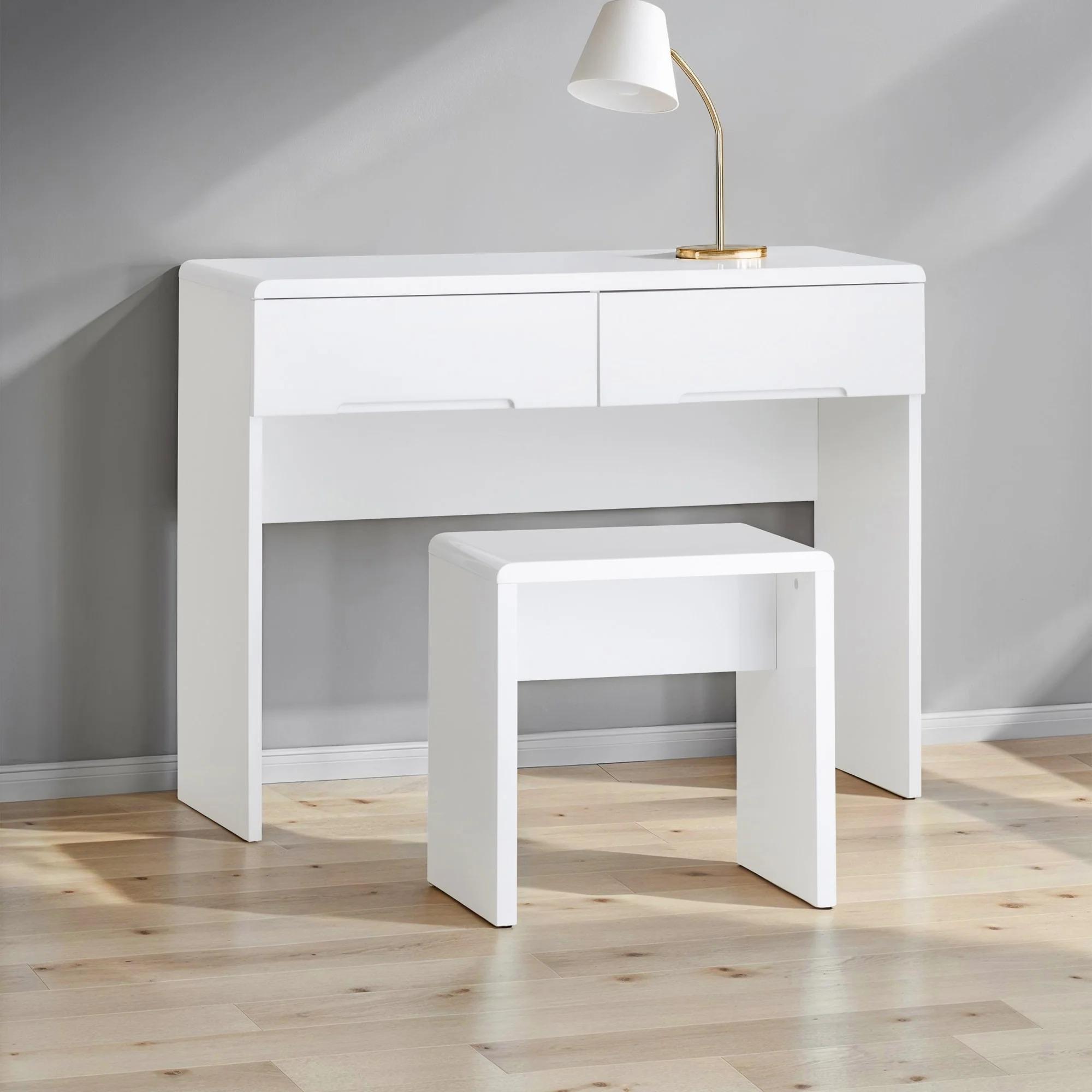 Manhattan Dressing Stool - White Gloss