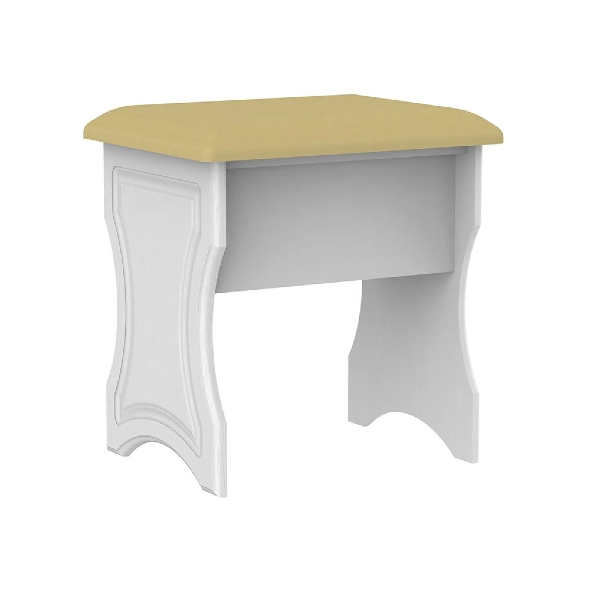 Pembroke Dressing Stool - Padded - White